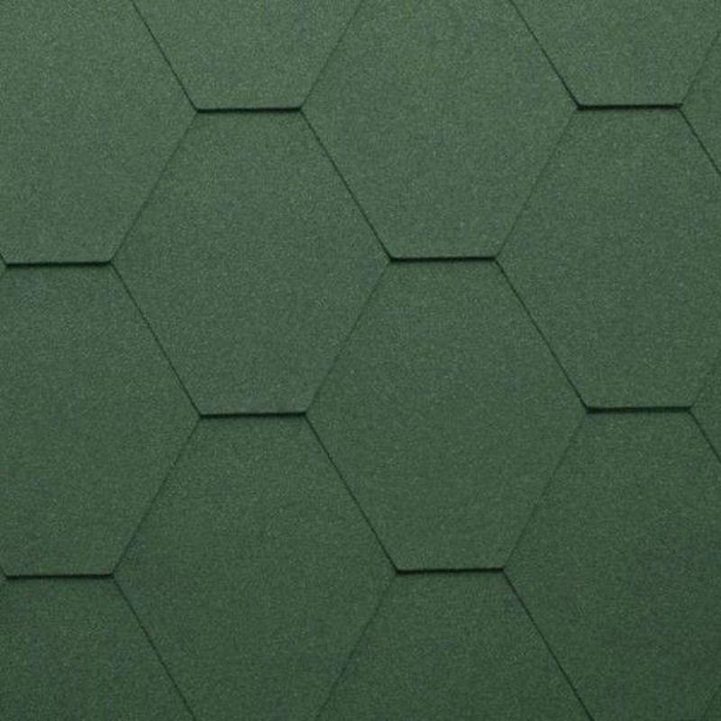 Гибкая битумная черепица Katepal KL, зелёный